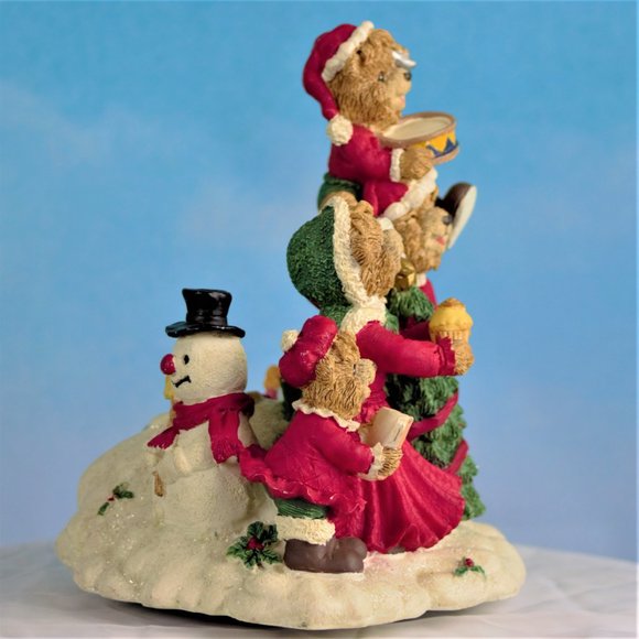 Bears Family Vintage Christmas Music Box - Picture 4 of 12